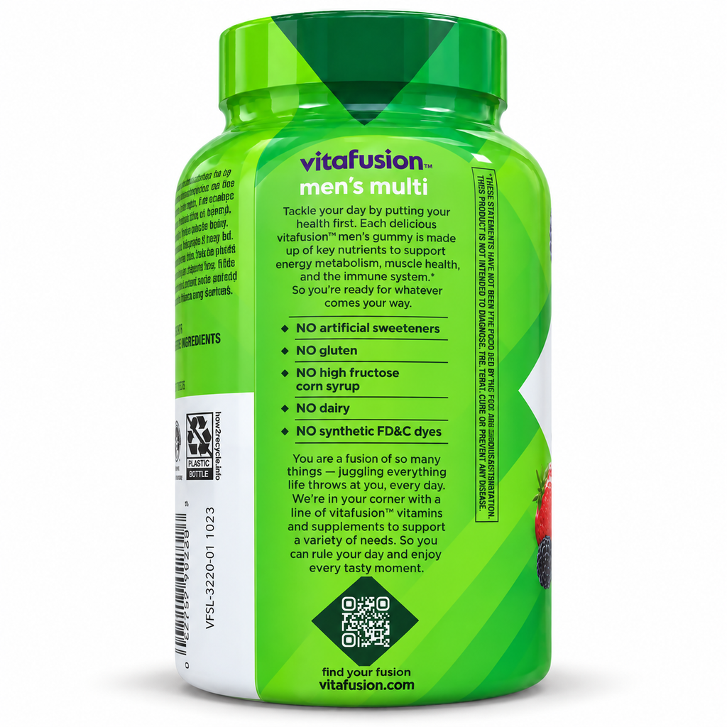 Vitafusion Men's Multi 120 Gummies — გვერდითი ეტიკეტი