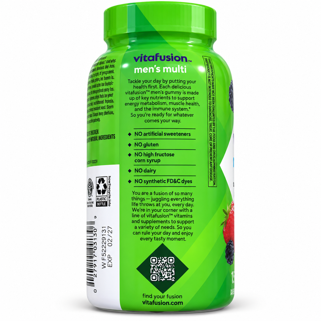 Vitafusion Men's Multi 150 Gummies — გვერდითი ეტიკეტი