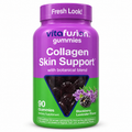 Vitafusion Nighttime Skin Support Collagen 90 gummies — front view