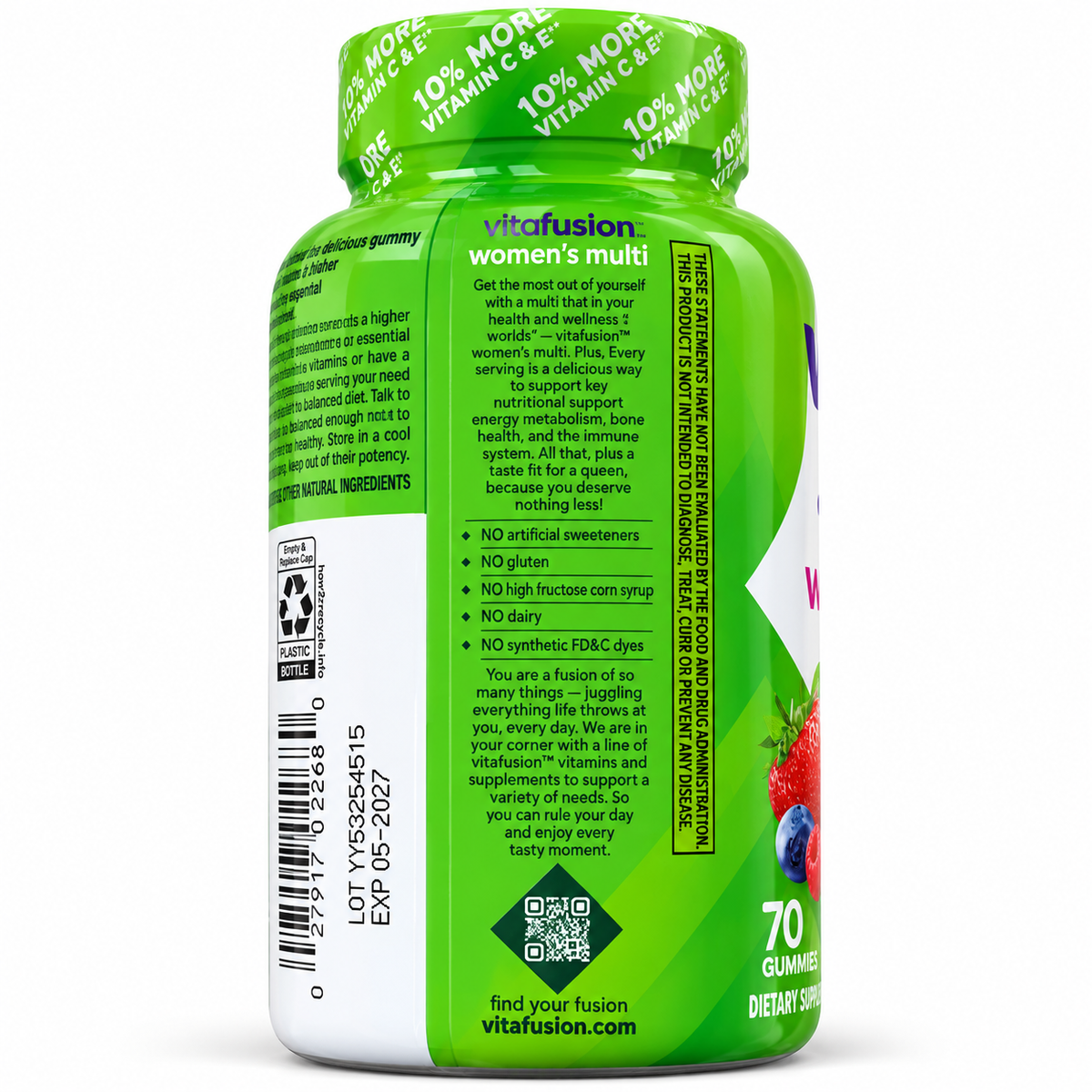 Vitafusion Women’s Multi 70 gummies - გვერდითი ხედი